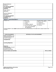 DSHS Form 15-552 Curriculum Approval Application - Washington, Page 5