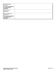 DSHS Form 15-552 Curriculum Approval Application - Washington, Page 6