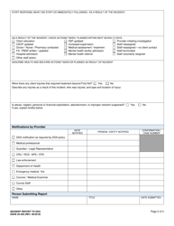 DSHS Form 20-330 Incident Report to Dda - Washington, Page 2