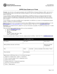 Form N-509-0101 Dfps Case Complaint Form - Texas