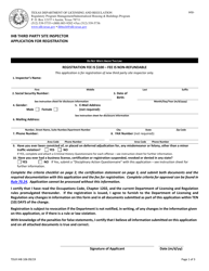 TDLR Form IHB106 Ihb Third Party Site Inspector Application for Registration - Texas, Page 3