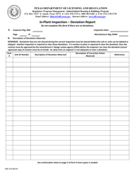 Form IHB214 In-plant Inspection - Deviation Report - Texas