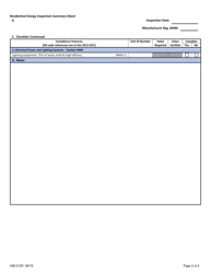 Form IHB212R Residential Energy Inspection Summary Sheet - Texas, Page 2