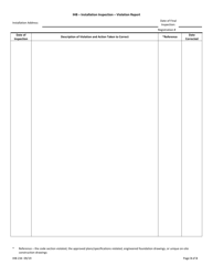Form IHB234 Ihb - Installation Inspection - Violation Report - Texas, Page 3