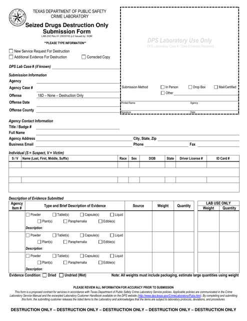 Form LAB-202  Printable Pdf