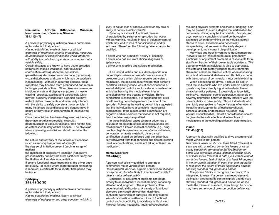 Form CDL-36 Texas Intrastate Vision Waiver Application and Physical Examination Report - Texas, Page 8