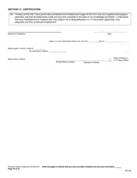 Form RC-4A Personal History Statement - Texas, Page 32