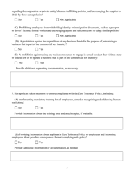 Application for Certificate of Recognition - Texas, Page 3