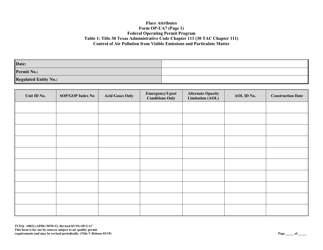 Form OP-UA7 (10022) Flare Attributes - Texas, Page 9