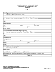 Form PI-7 (10228) Registration for Permits by Rule (Pbr) - Texas, Page 11