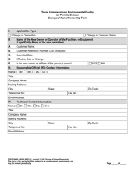 Form 20405 Change of Name/Ownership Form - Texas, Page 5