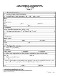 Form PI-7-CERT (20182) Certification and Registration for Permits by Rule - Texas, Page 10