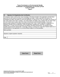Form PI-7-CERT (20182) Certification and Registration for Permits by Rule - Texas, Page 15
