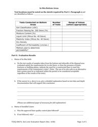 Form 00674 Municipal Solid Waste Landfill Site Soil Liner Evaluation Report - Texas, Page 4