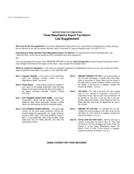 Form 01-116-B Maquiladora List Supplement - Texas, Page 2