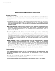Form 69-117 Cigarette, E-Cigarette and Tobacco Products Retail Employee Notification - Texas, Page 2