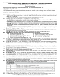 Form 10-173 Amended Natural Gas Tax Producer Lease Detail Supplement - Texas, Page 2
