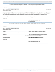 Form 50-114-A Residence Homestead Exemption Affidavits - Texas, Page 2