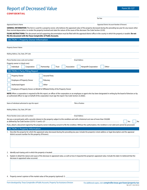 Form 50-127  Printable Pdf