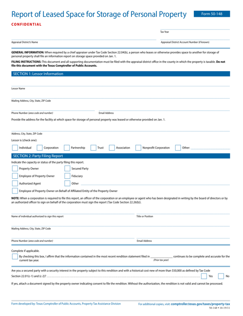 Form 50-148  Printable Pdf