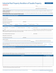 Form 50-149 Industrial Real Property Rendition of Taxable Property - Texas