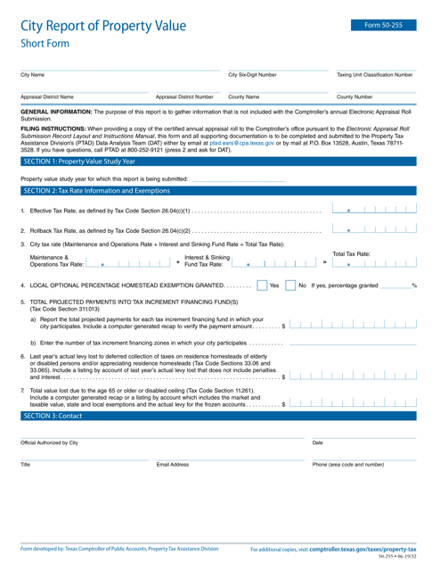 Form 50-255  Printable Pdf