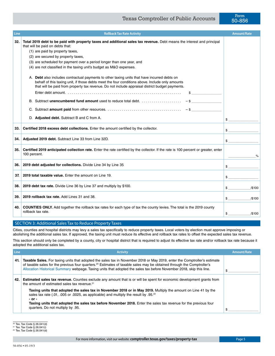 Form 50-856 - 2019 - Fill Out, Sign Online and Download Fillable PDF ...