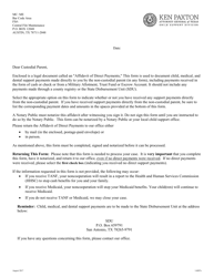 Document preview: Form 1A007E Custodial Parent's Affidavit of Direct Payments - Texas