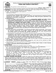 Document preview: TREC Form 25-12 Farm and Ranch Contract - Texas