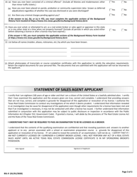 Form BSL-9 Application for: Real Estate Sales Agent License by Current or Previous Broker - Texas, Page 3