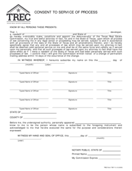 Document preview: TREC Form TSR7-0 Timeshare Consent to Service of Process - Texas