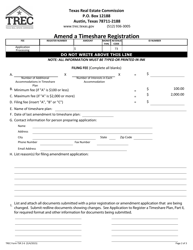 TREC Form TSR2-6 Application to Amend a Timeshare Registration - Texas, Page 2