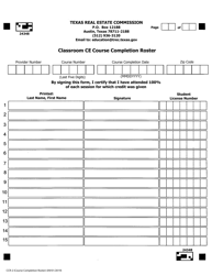 Form CCR-2 Classroom Ce Course Completion Roster - Texas, Page 3