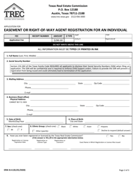 Form ERW AI-6 Application for Easement or Right-Of-Way Agent Registration for an Individual - Texas, Page 2