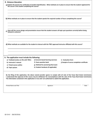 Form QE ICA-0 Inspector Course Application - Texas, Page 2