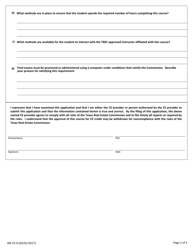 Form INE CE-0 Inspector Non-elective Continuing Education (Ce) Course Application - Texas, Page 2