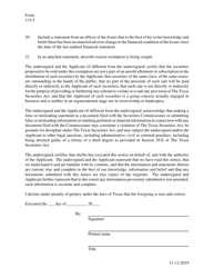 Form 133.5 Secondary Trading Exemption Notice - Texas, Page 5