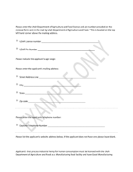 Sample Industrial Hemp Application - Utah, Page 2