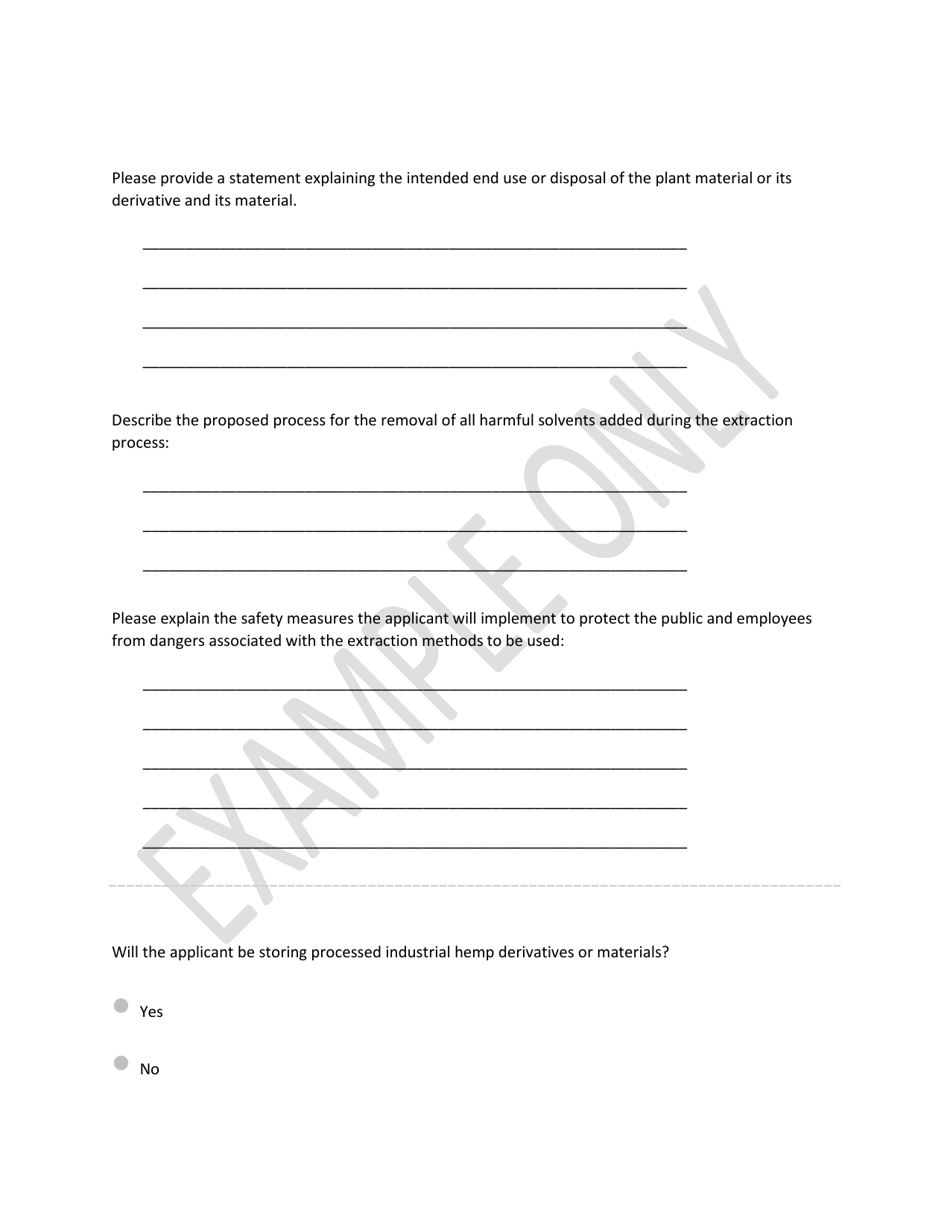 Sample Industrial Hemp Application - Utah, Page 6