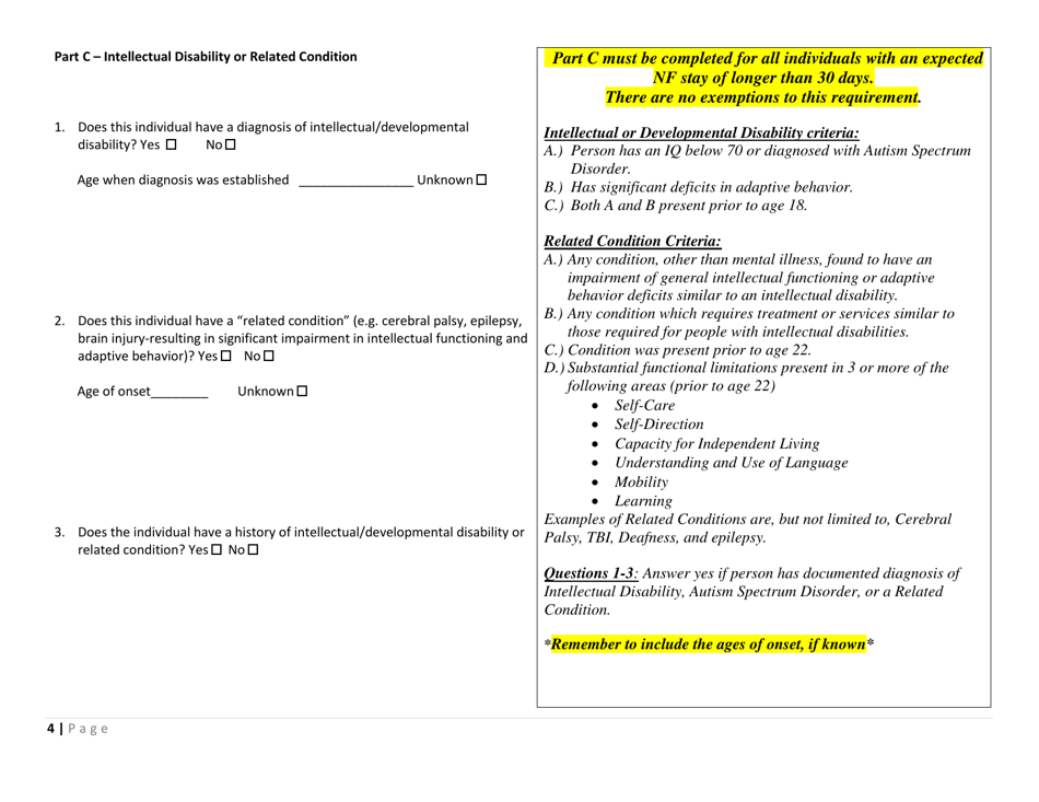 Vermonts Pasrr Level I Form Technical Guide - Vermont, Page 4