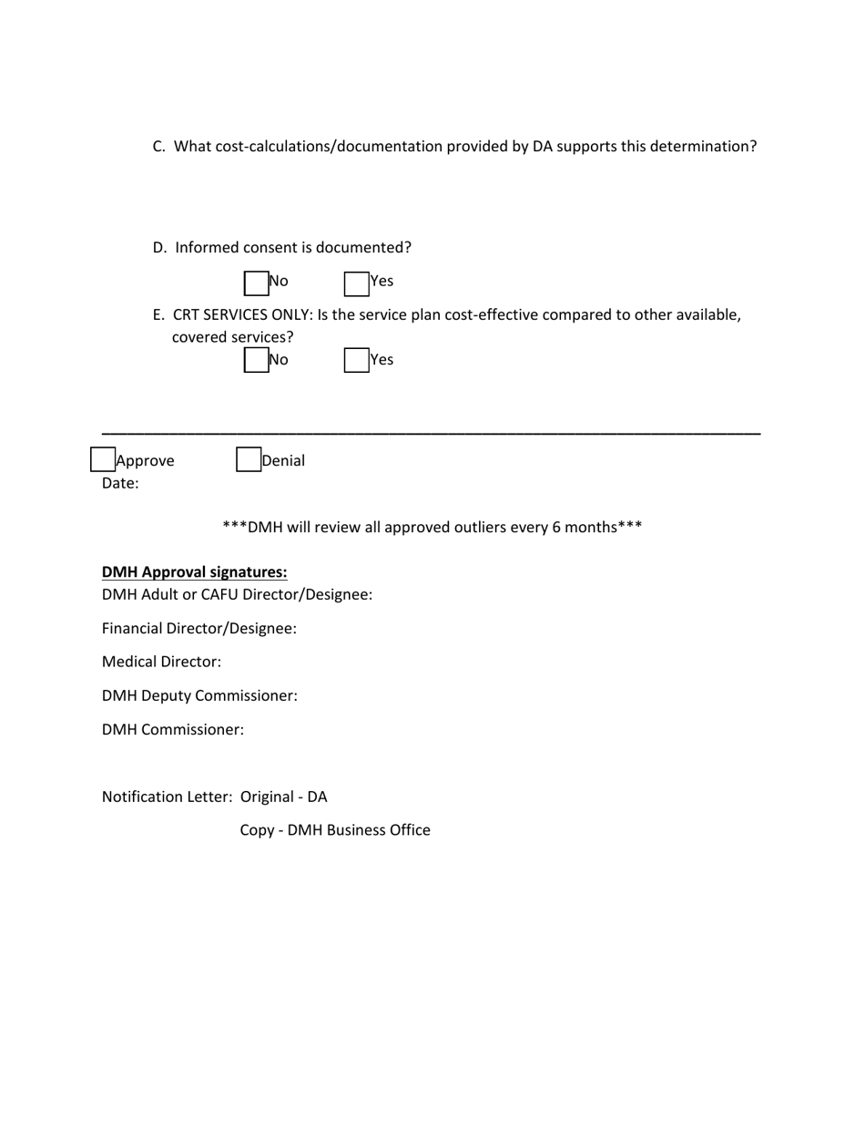 Proposal Request for Individual Outlier Funding - Vermont, Page 3