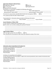 Form 700-00131B_C Petition to Adopt Minor by Stepparent or Domestic Partner of Custodial Parent - Vermont, Page 3