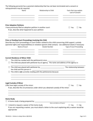 Form 700-00131 Petition to Adopt Minor Child - Vermont, Page 3