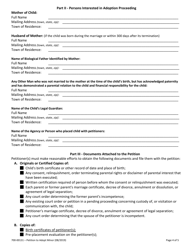 Form 700-00131 Petition to Adopt Minor Child - Vermont, Page 4