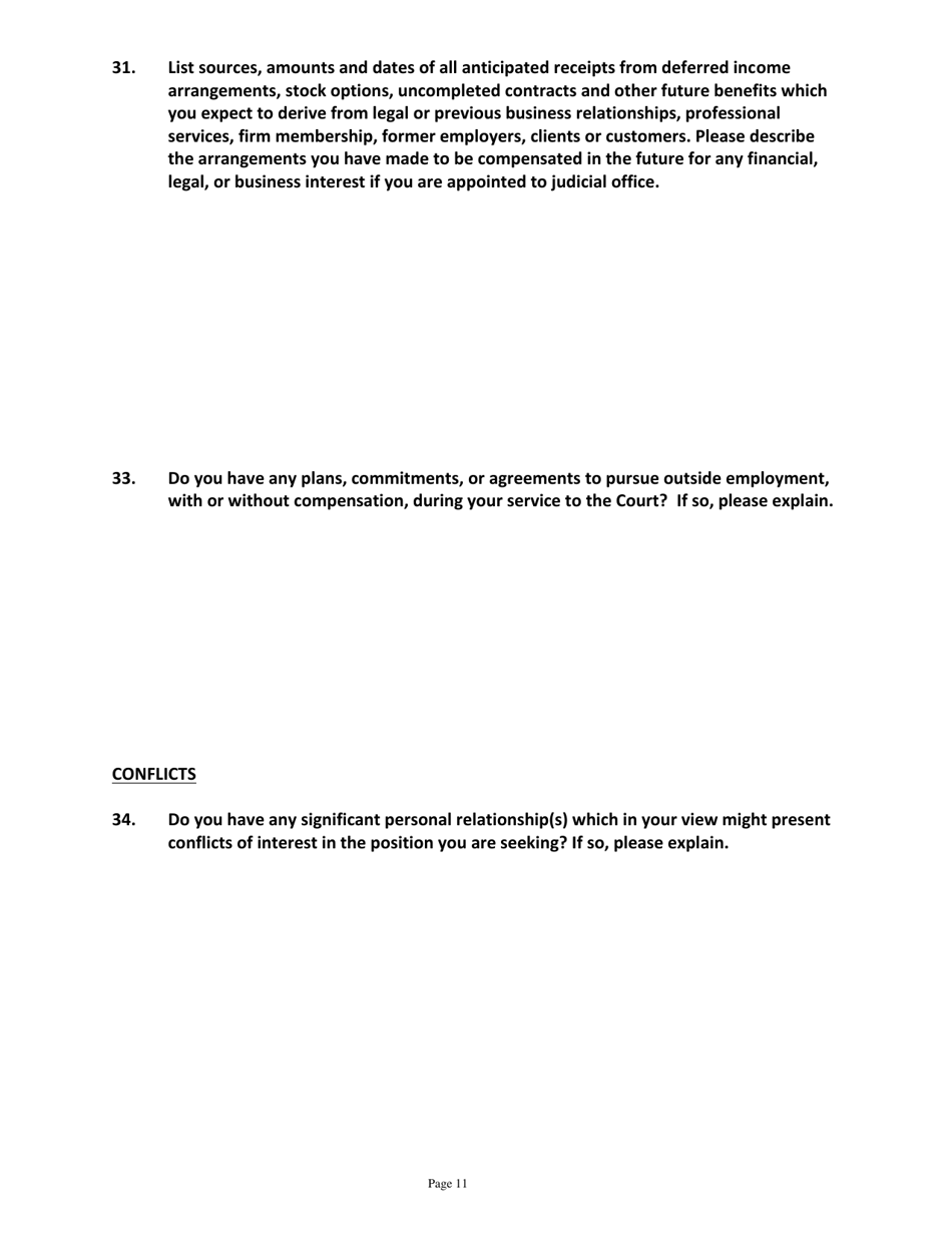 Application for Candidates for Magistrate - Vermont, Page 11