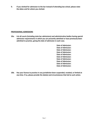 Application for Candidates for Magistrate - Vermont, Page 2