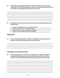 Application for Candidates for Superior Court Judge - Vermont, Page 8