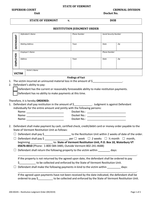 Form 200-00245  Printable Pdf