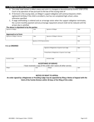 Form 400-00802 Child Support Order - Vermont, Page 6