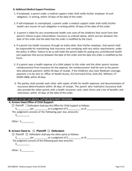 Form 400-00802M Medical Support Order - Vermont, Page 4